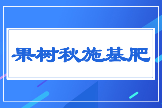 果樹秋施基肥