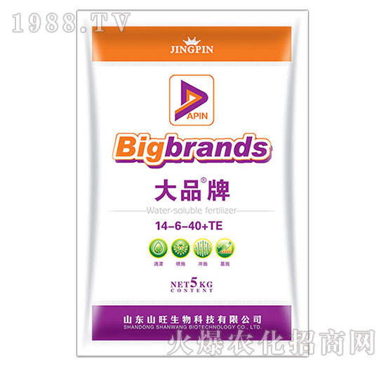 大量元素水溶肥料14-6-40+TE-大品牌-山旺生物