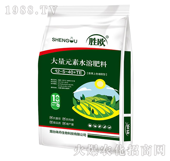 大量元素水溶肥料12-5-40+TE-勝歐-味丹生物