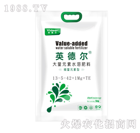 大量元素水溶肥料13-5-42+1Mg+TE-英德爾-德爾生物