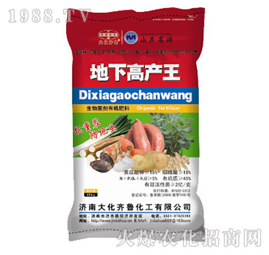 生物菌劑有機(jī)肥料-地下高產(chǎn)王-大化齊魯