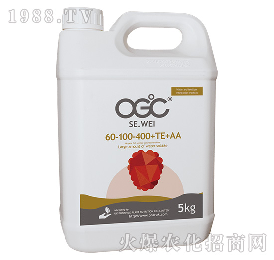 大量元素水溶肥料60-100-400+TE+AA-OGC·色味-陽光綠健