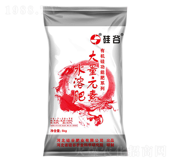 5kg大量元素水溶肥料15-7-28+TE-硅谷肥業(yè)