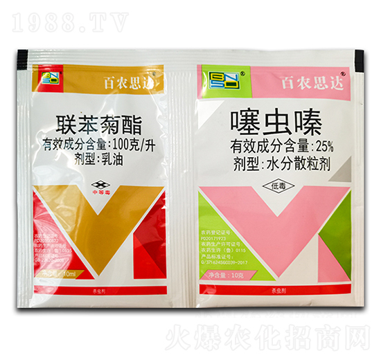 10%聯(lián)苯菊酯乳油+25%噻蟲嗪水分散粒劑-百農思達