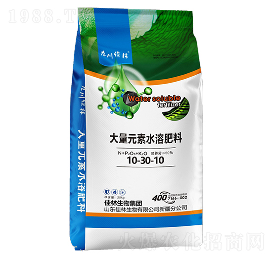 25kg大量元素水溶肥料10-30-10-九川佳林-佳林生物