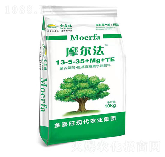 聚谷氨酸·氨基寡糖素水溶肥料13-5-35+Mg+TE-摩爾法-金喜旺