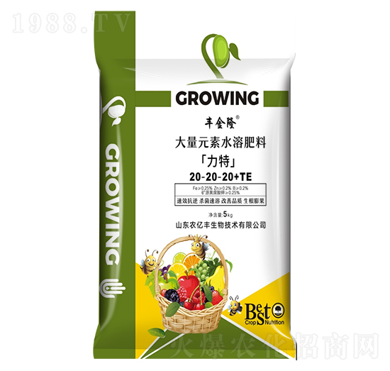 大量元素水溶肥料20-20-20+TE 力特 農億豐