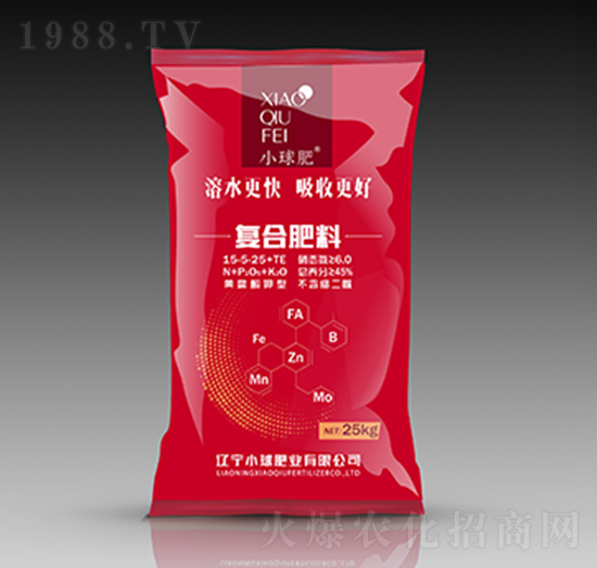 黃腐酸鉀型復合肥料15-5-25+TE-小球肥