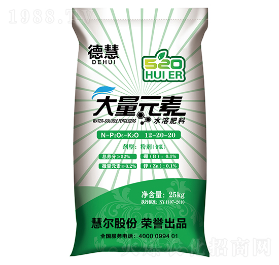 大量元素水溶肥料12-20-20（粉劑）-德慧-慧爾