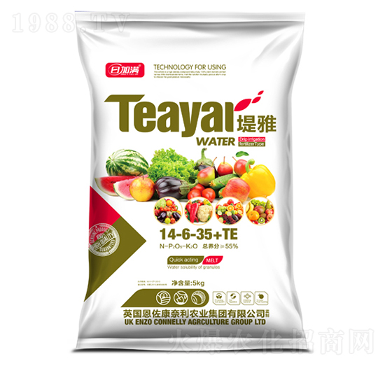 大量元素水溶肥料14-6-35+TE-堤雅-潤德源肥業(yè)