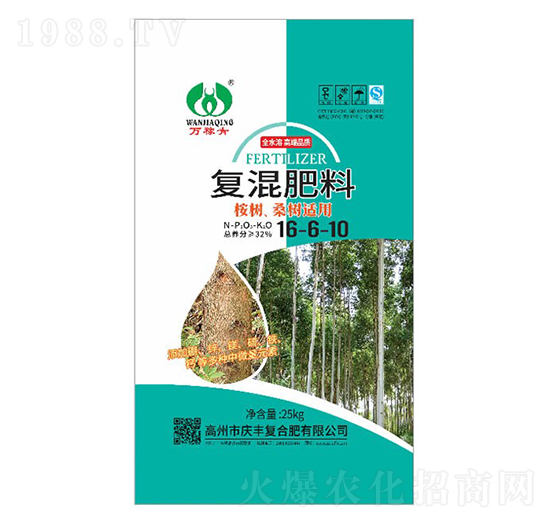 桉樹桑樹適用復混肥料16-6-10-萬稼青-慶豐