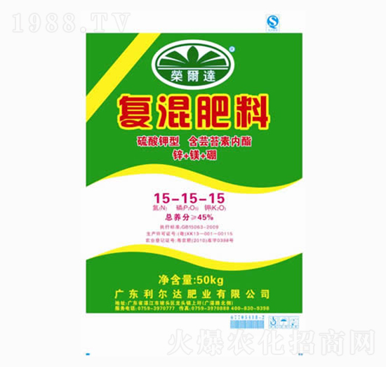 硫酸鉀型復(fù)混肥料15-15-15-利爾達(dá)