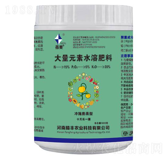 沖施膨果型大量元素水溶肥料-蓓美-騰豐農(nóng)業(yè)