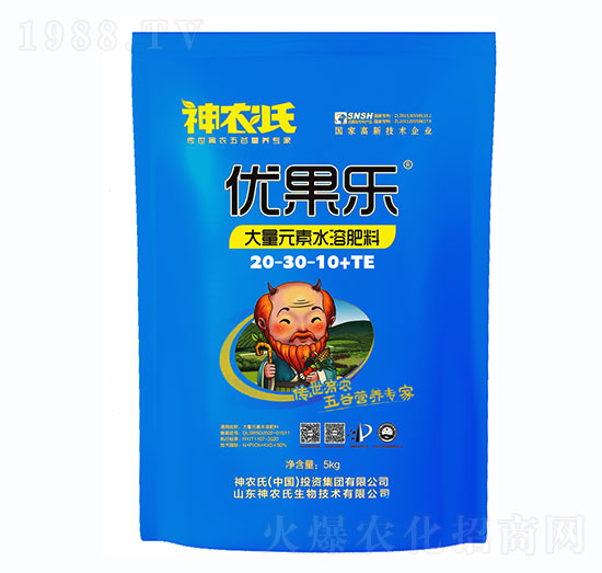 高氮高磷型大量元素水溶肥料20-30-10+TE-優(yōu)果樂-神農(nóng)氏