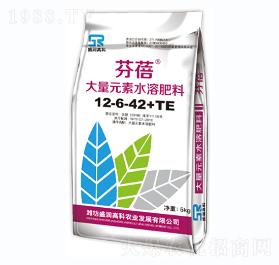 大量元素水溶肥料12-6-42+TE-芬蓓-盛潤高科