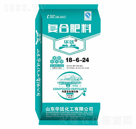 40kg硫基全水溶復(fù)合肥料18-6-24-華廷化工