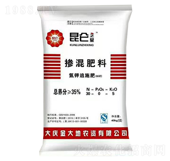 40kg氮鉀追施摻混肥料30-0-5-昆侖之美-永利肥業(yè)