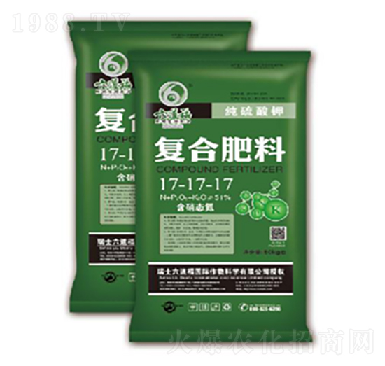 純硫酸鉀含硝態(tài)氮復(fù)合肥料17-17-17-六道福