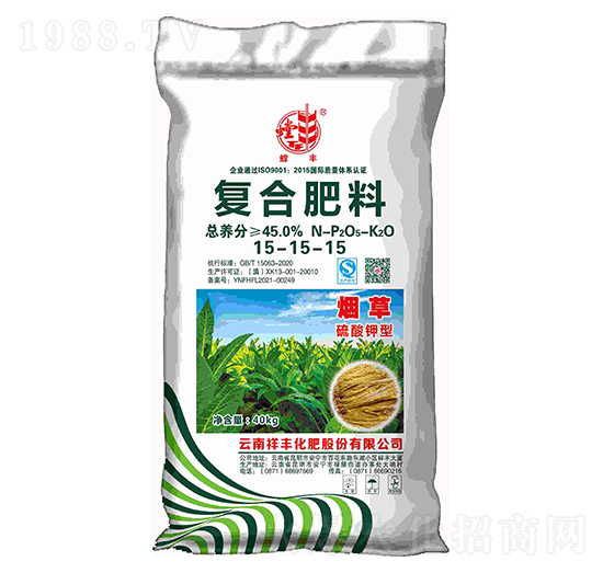 40kg煙草專用復合肥料15-15-15-螳豐-祥豐集團