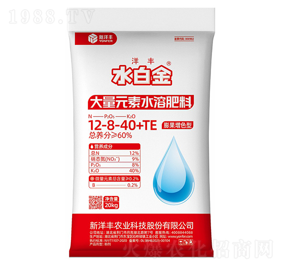 膨果增色型大量元素水溶肥料12-8-40+TE-水白金-澳特爾