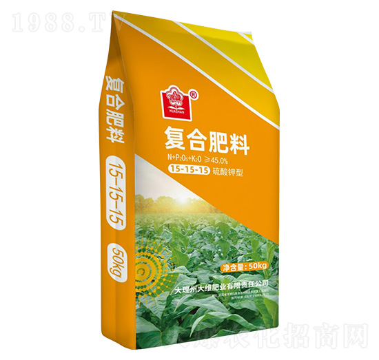 煙草專用硫酸鉀型復(fù)合肥料15-15-15-花山-云天化