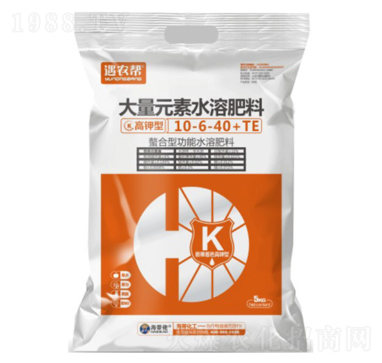 膨果著色高鉀型大量元素水溶肥料10-6-40+TE-遇農(nóng)幫-海蒂化工