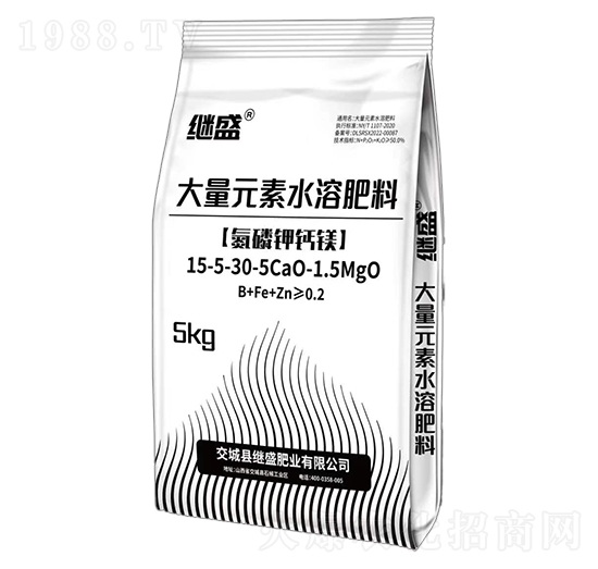 大量元素水溶肥料15-5-30-5CaO-1.5MgO-繼盛肥業(yè)