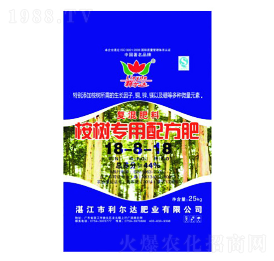 桉樹專用配方復(fù)混肥料18-8-18-利爾達肥業(yè)