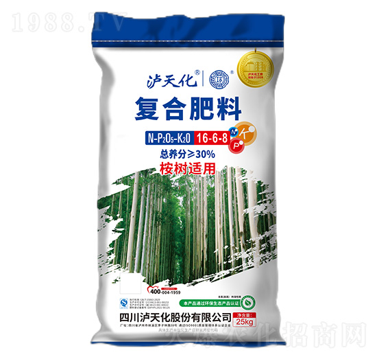 桉樹(shù)適用復(fù)合肥料16-6-8-工農(nóng)-瀘天化